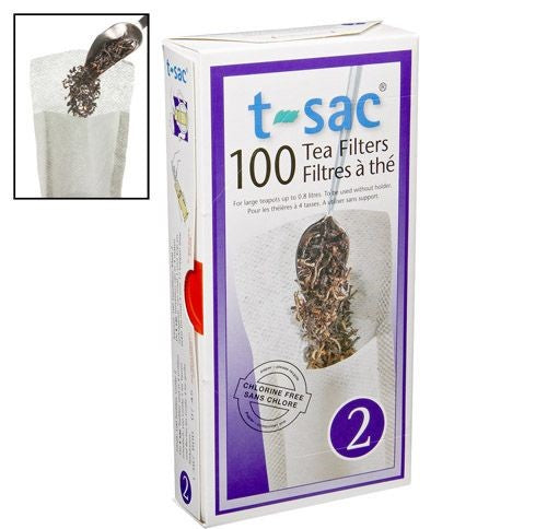 T-Sac Biodegradable Compostable Disposable Tea Bags (100 Count)
